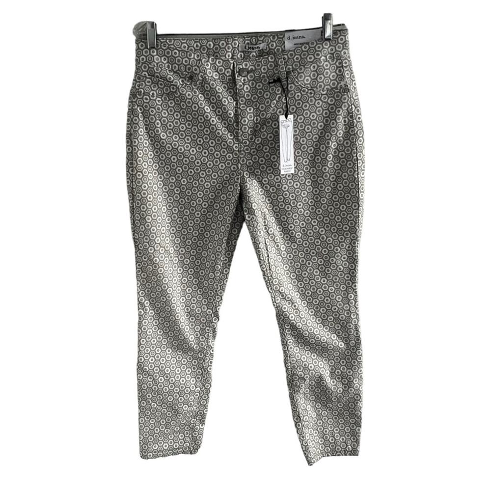 NWT D. Jeans 14 High Waisted Hexagon Patterned Ankle Pants